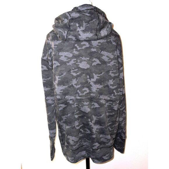 Fabletics Camo Zip-Up Oversized Hoodie Jacket Dark Gray Size Small - Picture 2 of 6